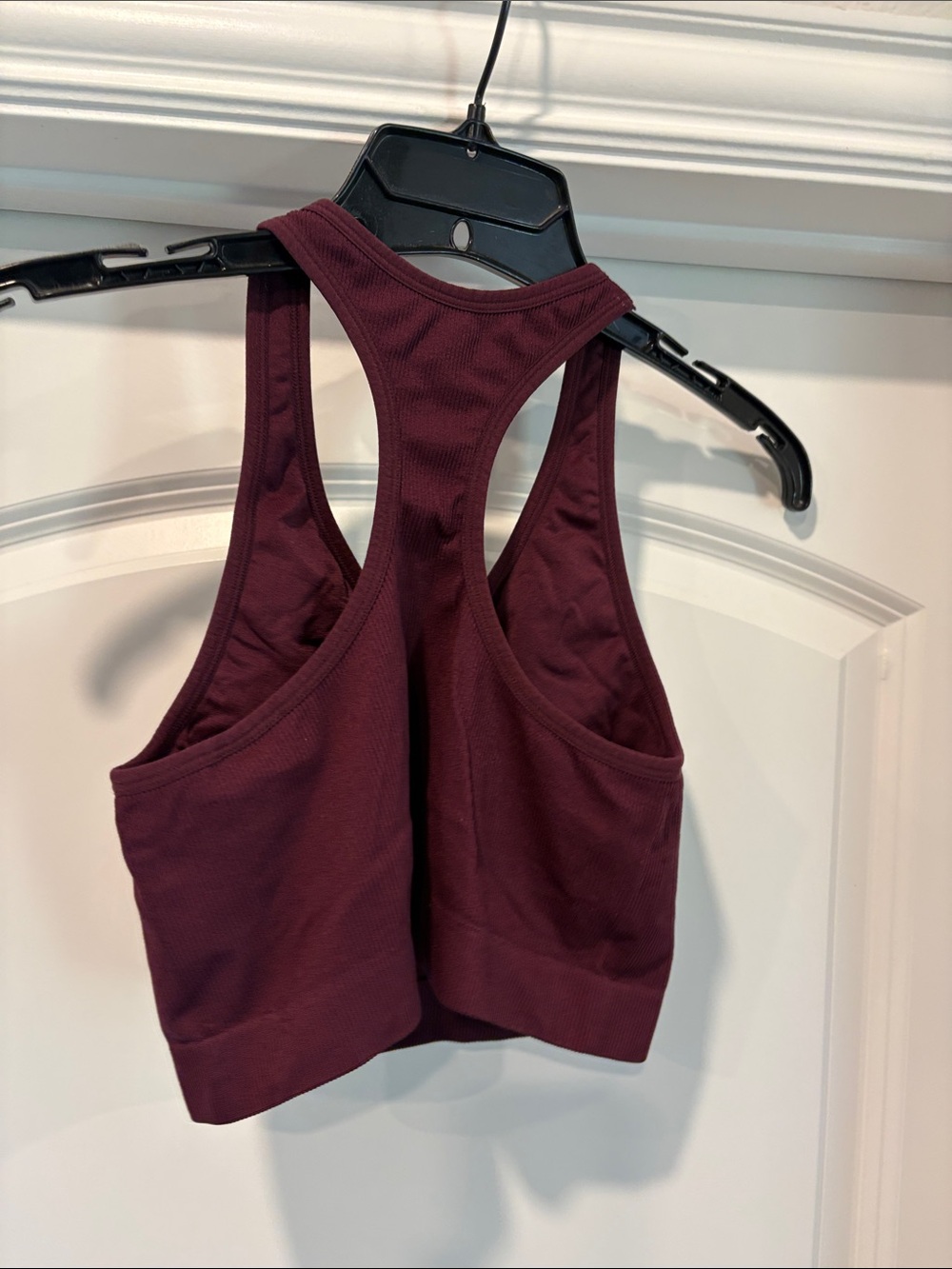 dip Ribbed Racerback Sports Bra - Burgundy - Picture 3 of 3